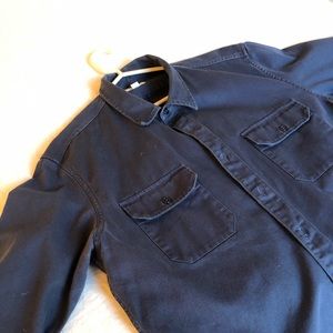 Wallace & Barnes J. Crew work shirt. Navy blue. XL